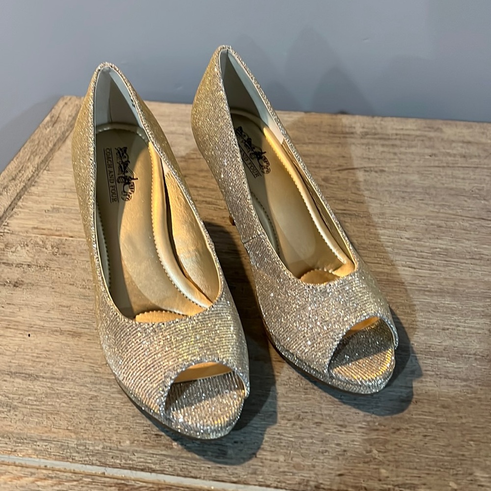 Coach and Four evening wear heels.